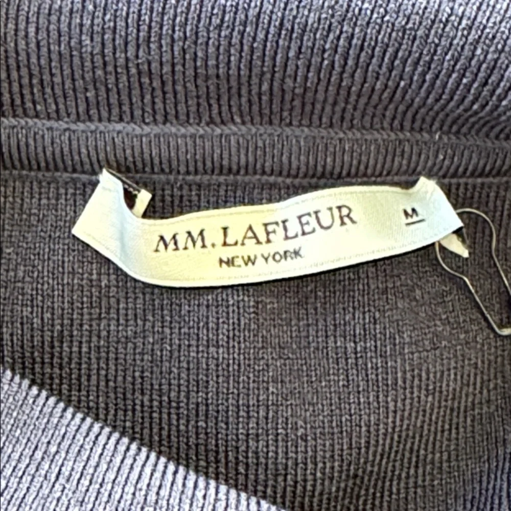 MM Lafleur Navy Pencil Skirt with Side Slit - Picture 10 of 11